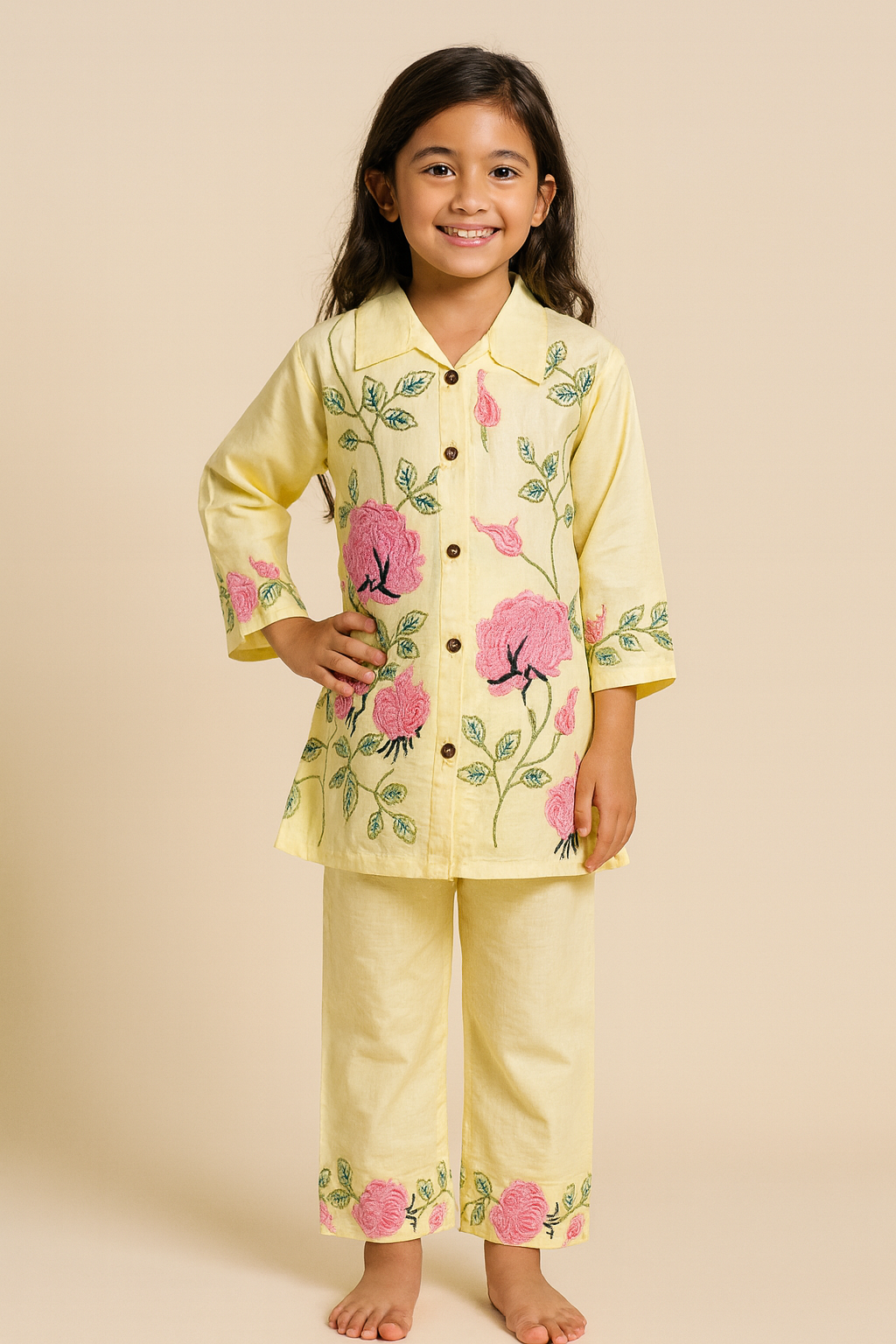 Cotton Embroidery Cord Set 1319 Lemon Yellow