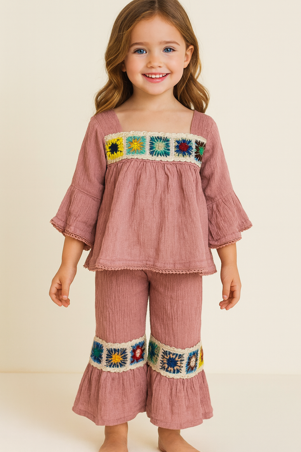 Cotton Embroidery Cord set 1064 Pink