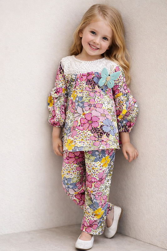 Cotton Printed Cord Set 1073 Multi Colour