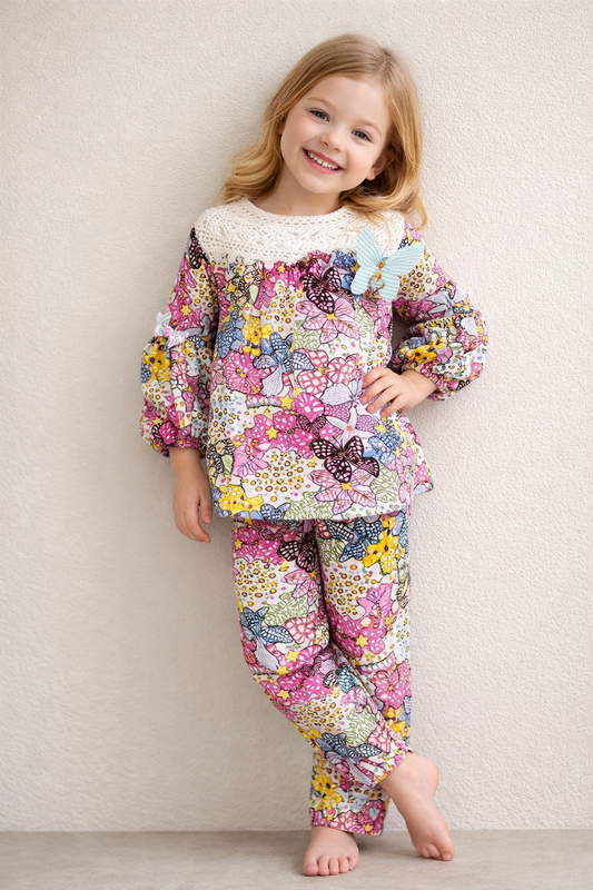 Cotton Printed Cord Set 1073 Multi Colour