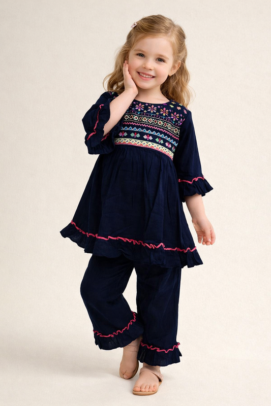 Cotton Embroidery Cord Set 1097 Black