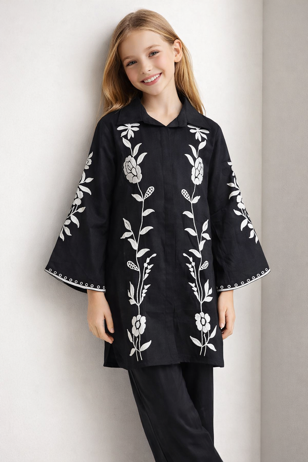 Cotton Embroidery Cord Set 1437 Black