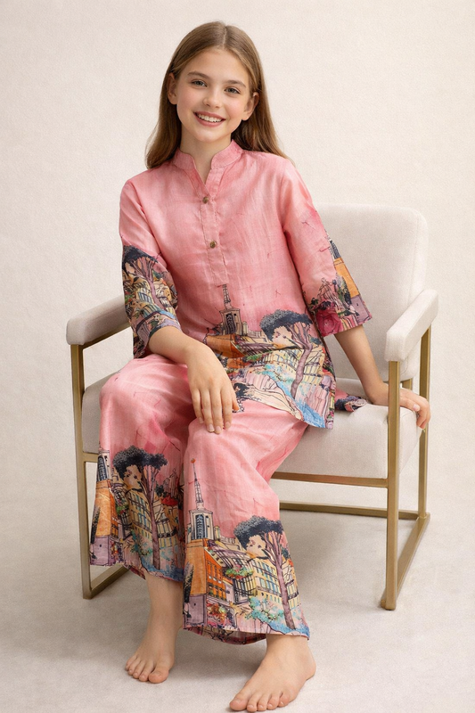 Cotton Printed Plazo Set 1942 PInk
