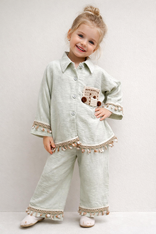 Cotton Embroidery Cord Set 1102 Green