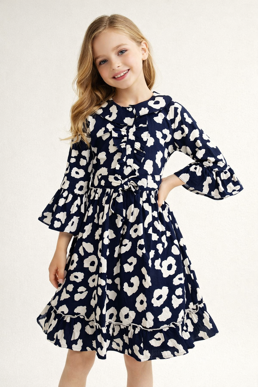 Cotton Printed Frock 1157 Black