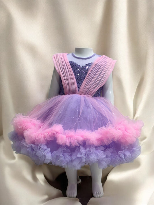 Lavender Stardust Frock = ss =1003