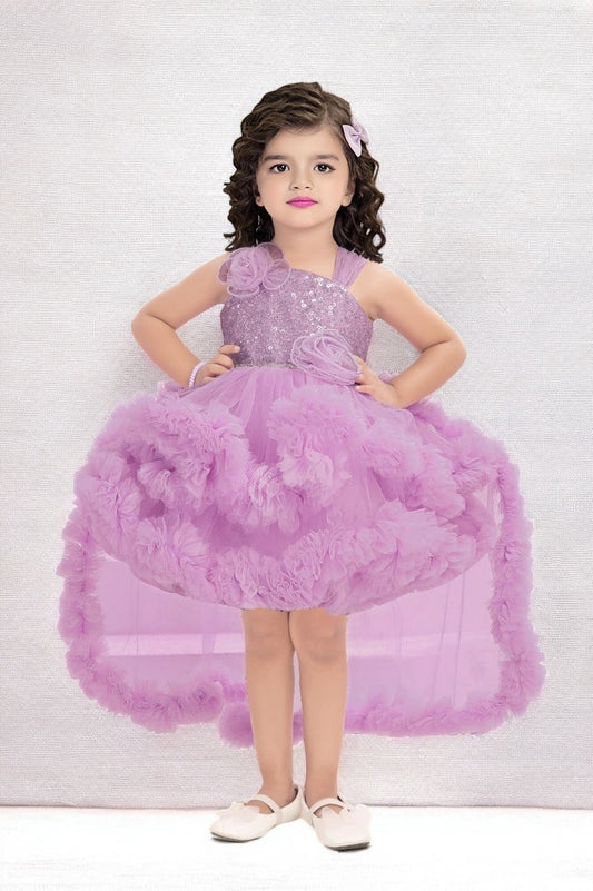 Princess Bloom Frock-But-924 Purple