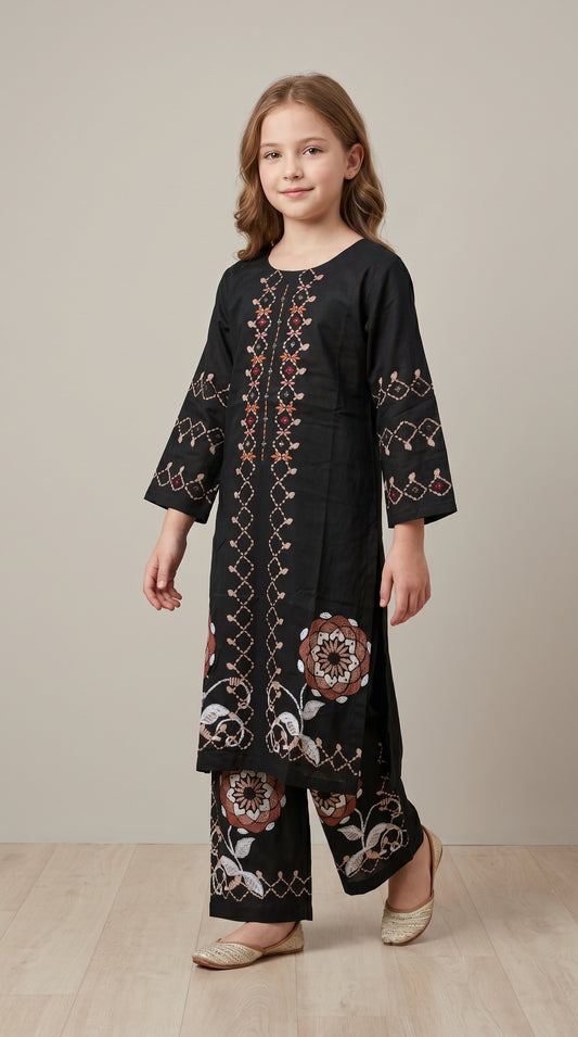 Cotton Printed Kurti Set 1581 Green