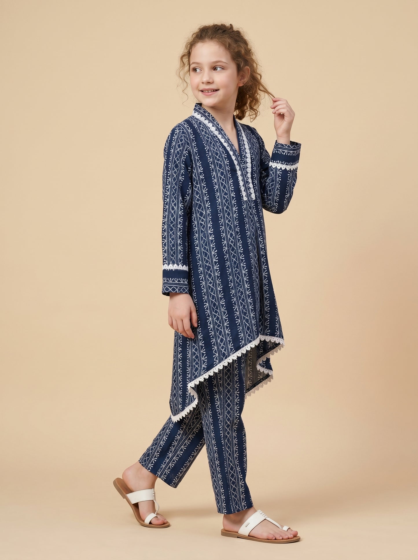 Cotton Printed Cord Set 1561 Blue