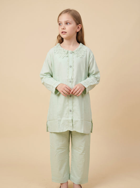 Cotton Solid Cord Set 1639 Green