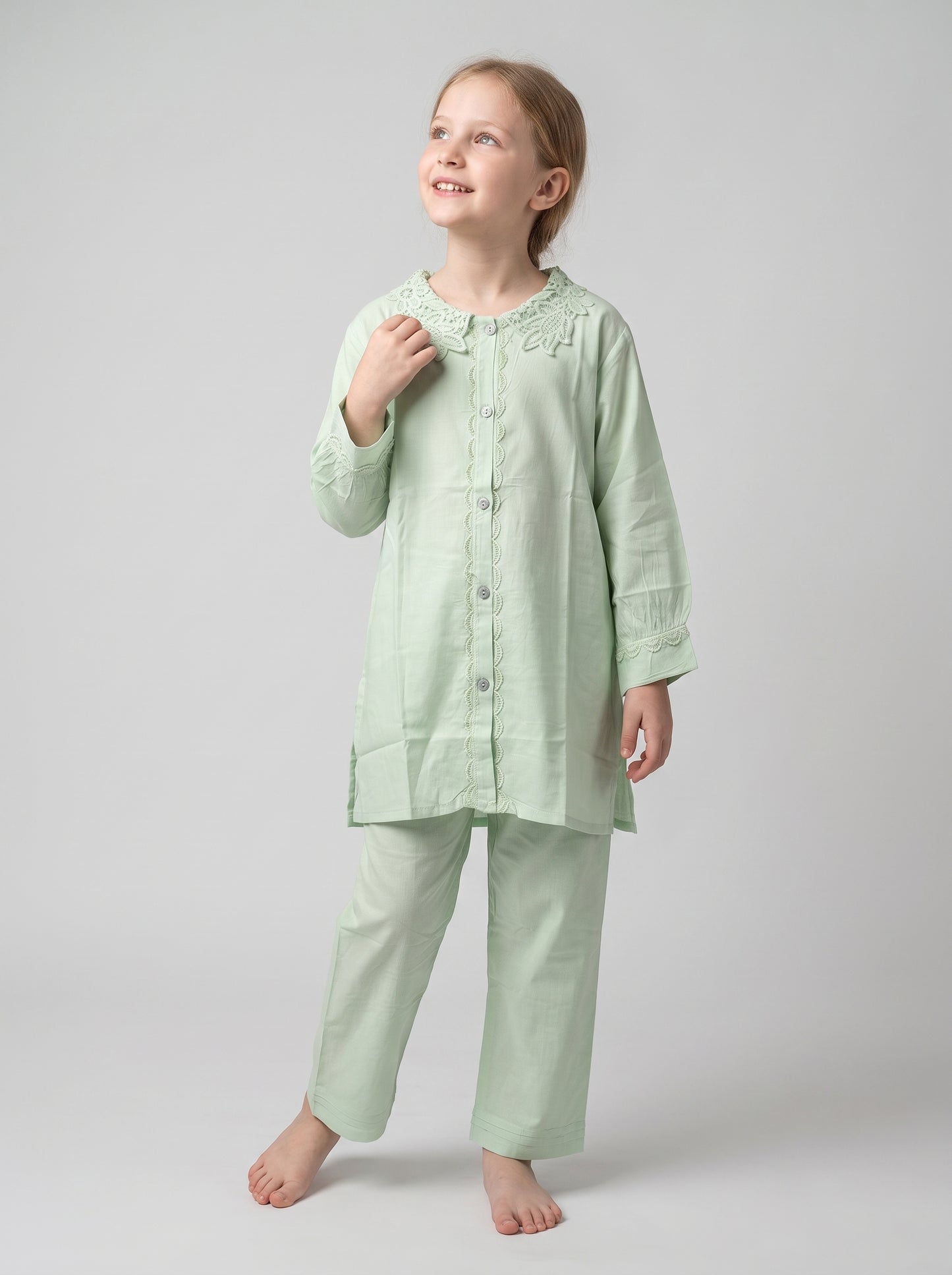 Cotton Solid Cord Set 1639 Green