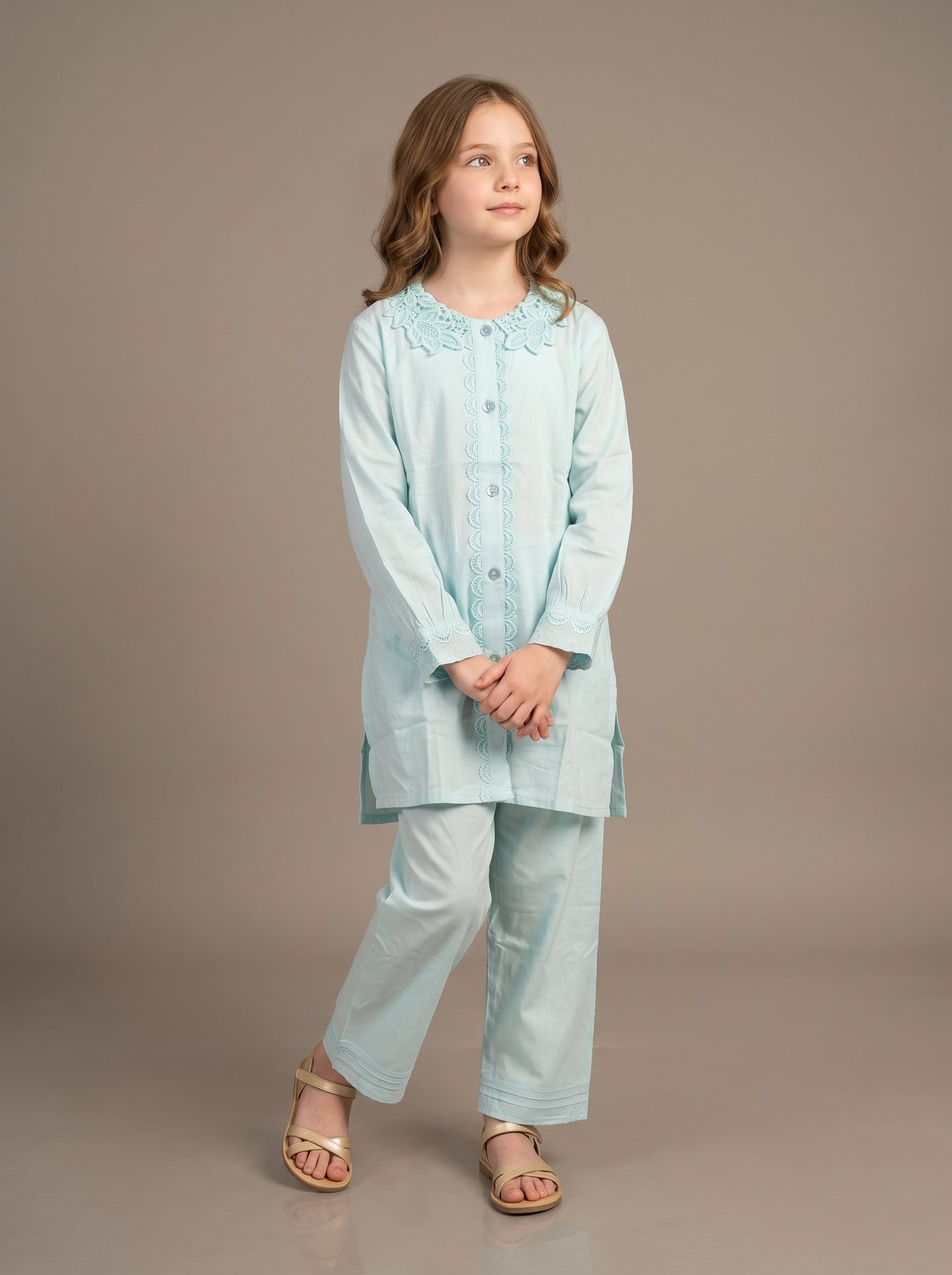 Cotton Solid Cord Set 1643 Blue