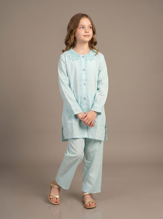 Cotton Solid Cord Set 1643 Blue