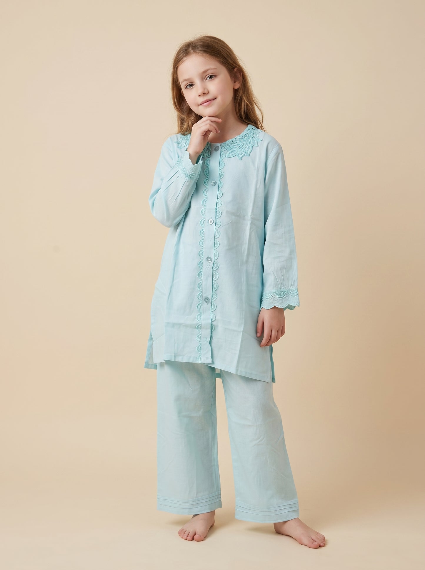 Cotton Solid Cord Set 1643 Blue