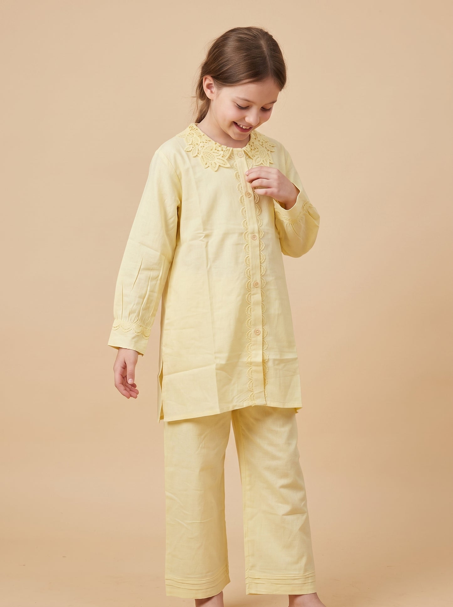 Cotton Solid Cord Set 1645 Yellow