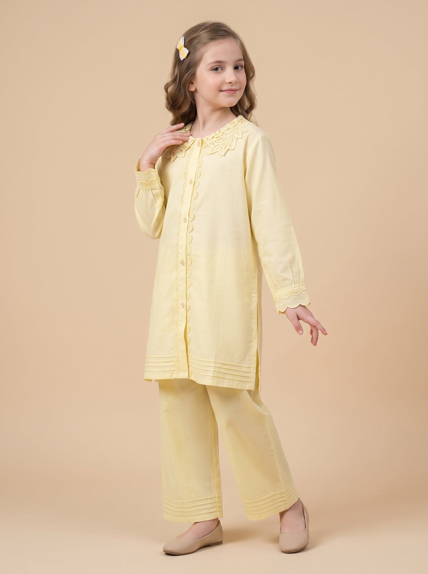 Cotton Solid Cord Set 1645 Yellow