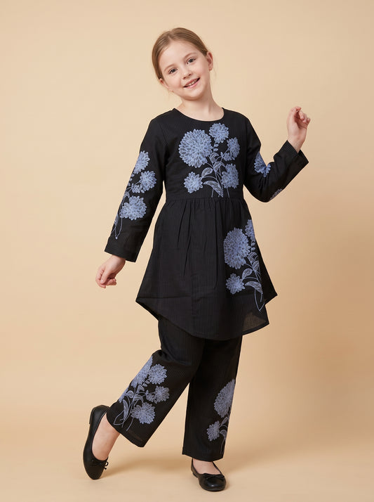 Cotton Embroidery Frock Set 1650 Blue