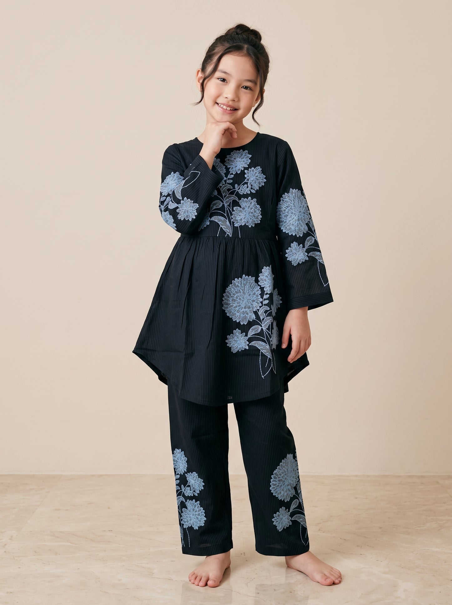 Cotton Embroidery Frock Set 1650 Blue