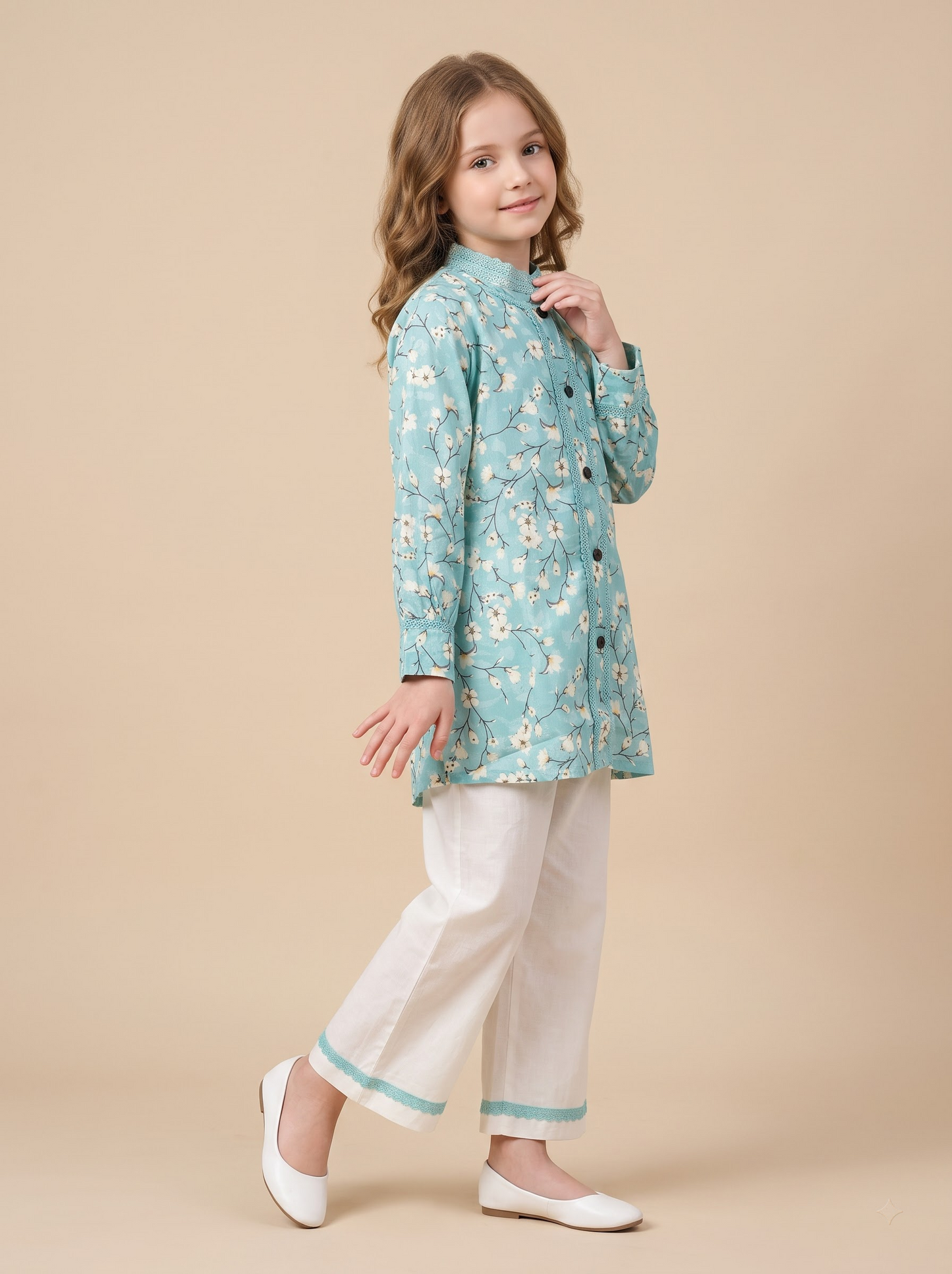 Cotton Printed Cord Set 1675 Blue