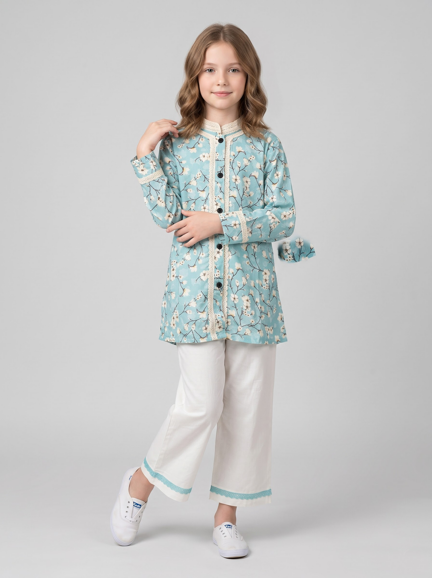 Cotton Printed Cord Set 1675 Blue