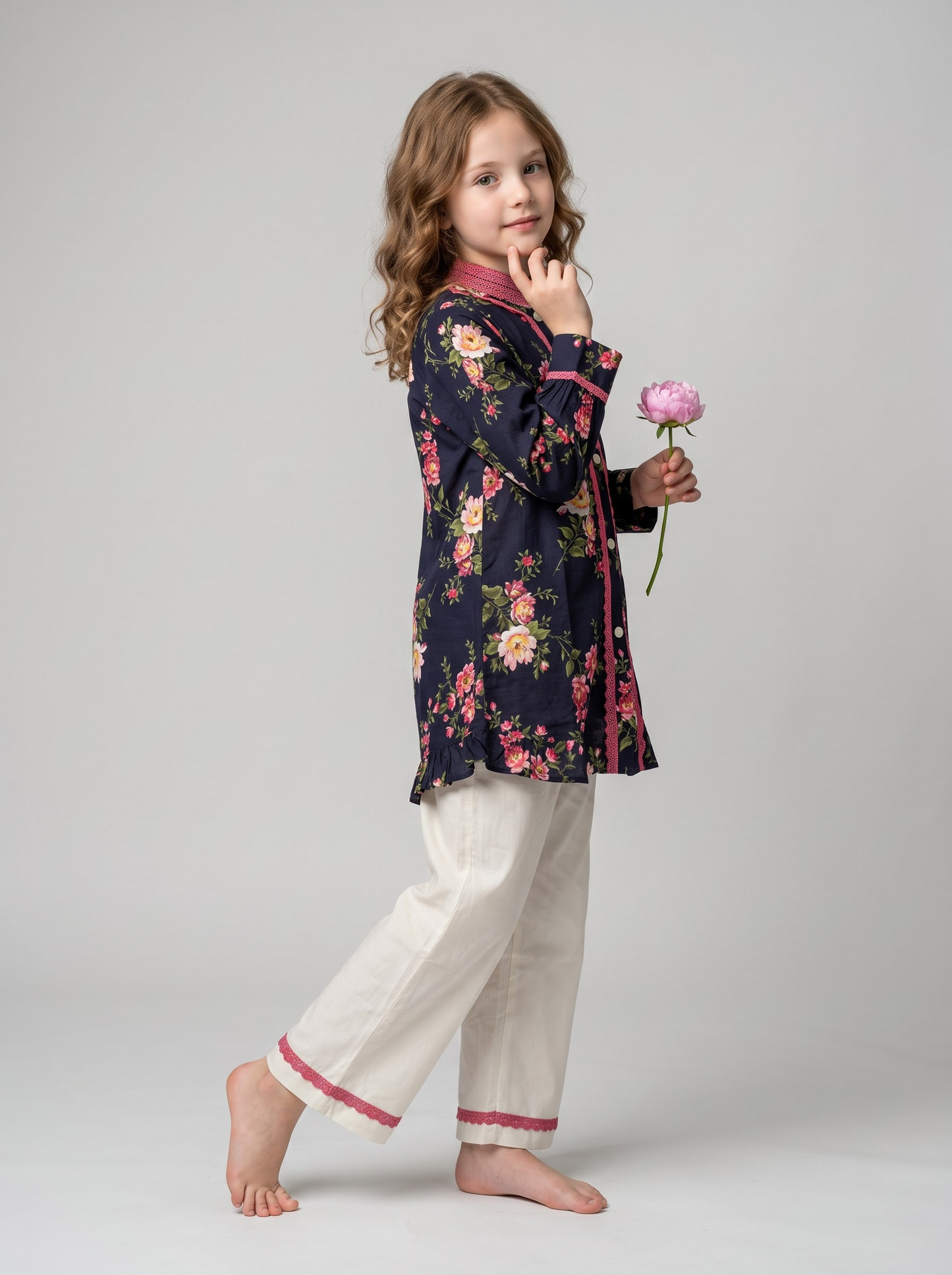 Cotton Printed cord Set 1685 Blue