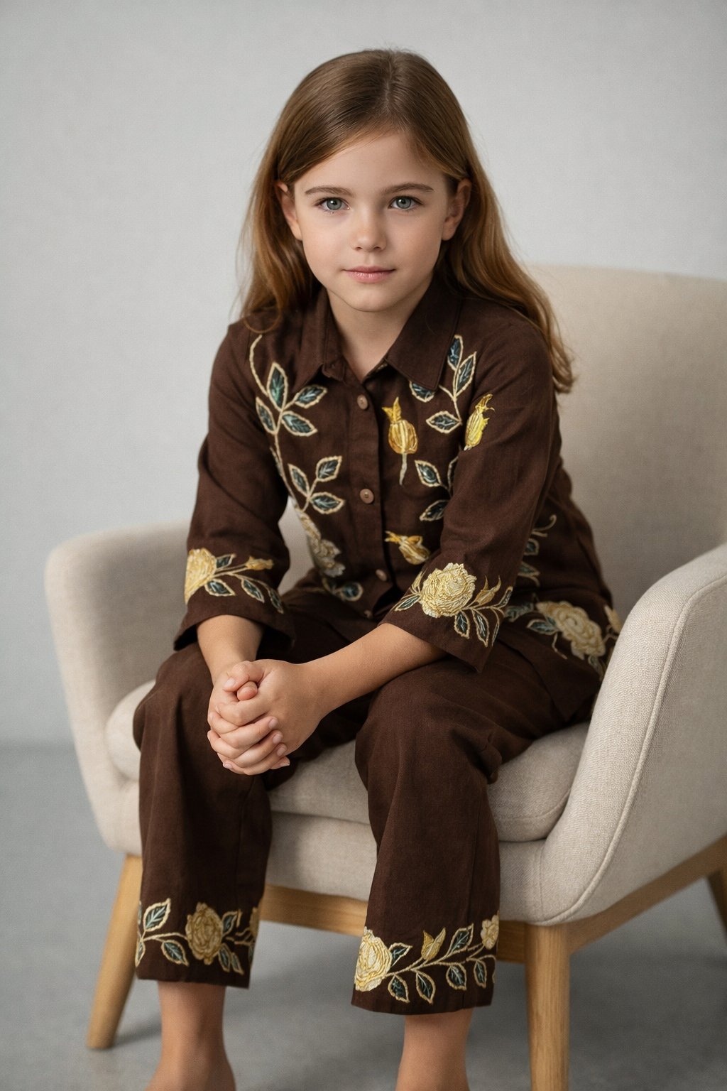 Cotton Embroidery Cord Set 1320 Brown